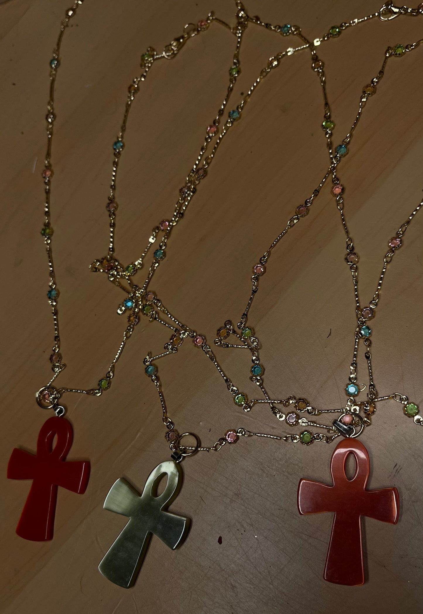 Ankh Pendant w/ jeweled chain !