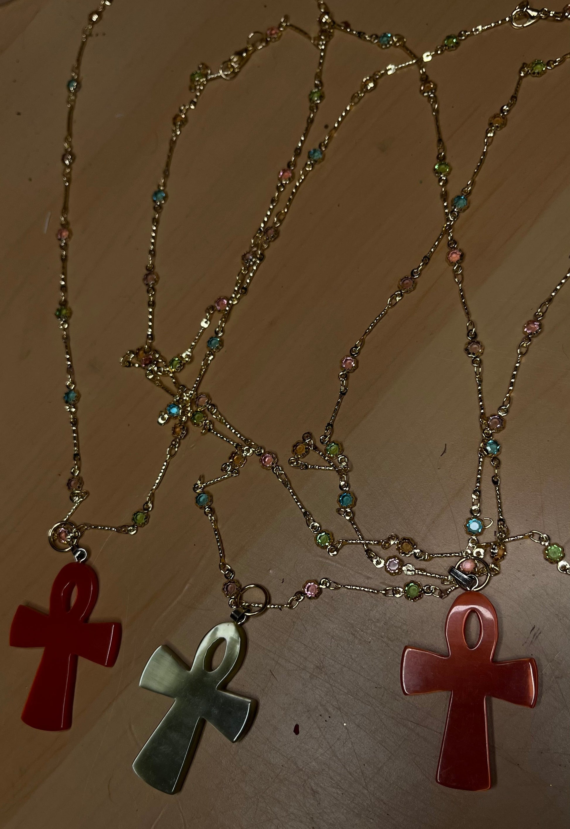 Ankh Pendant w/ jeweled chain !